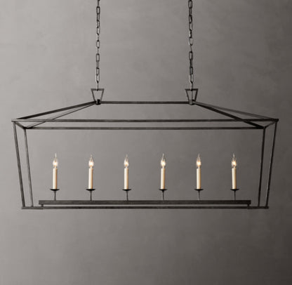 19th C. English Openwork Rectangular Chandelier 54"