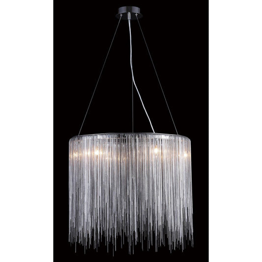 Fountain Blvd. Chrome 24-Inch Eight-Light Round Chandelier