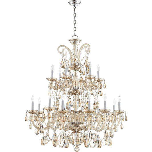 Chrome 37-Inch 18-Light Chandelier