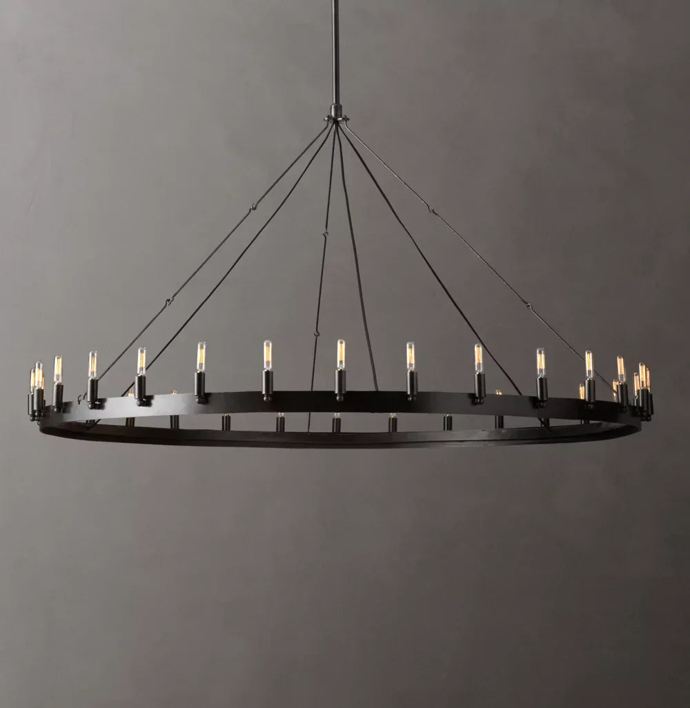 Camino Vintage Candelabra Round Chandelier 63"