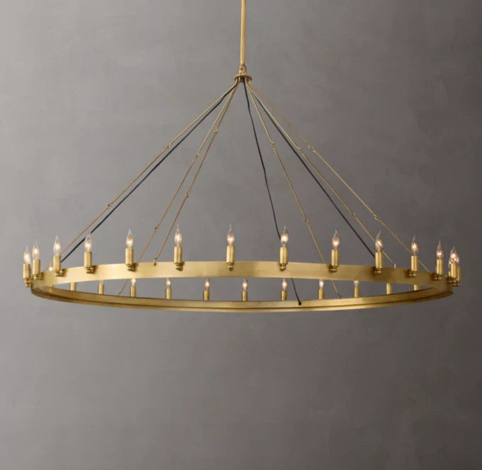 Camino Vintage Candelabra Round Chandelier 63"