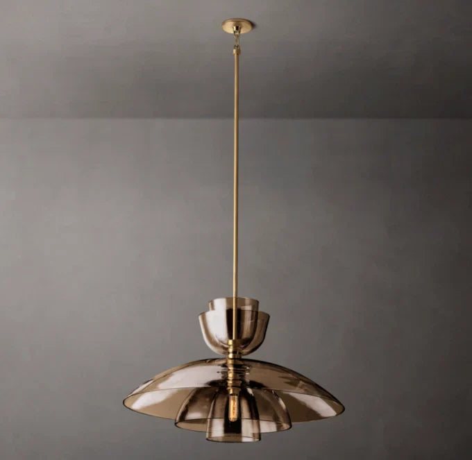 Blom Amber Glass Cloche Grand Pendant