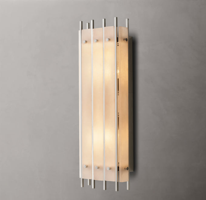 San Marcos Alabaster Grand Rectangular Wall Sconce