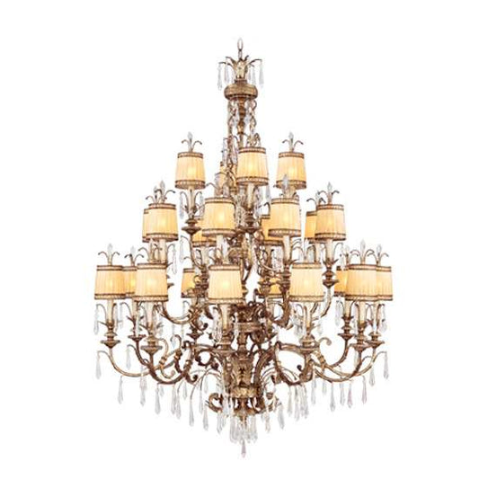 La Bella 22 Light 3 Tier Chandelier with Crystal Accents