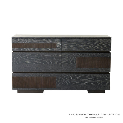 Global Views Black Cerused Oak Brazil Dresser