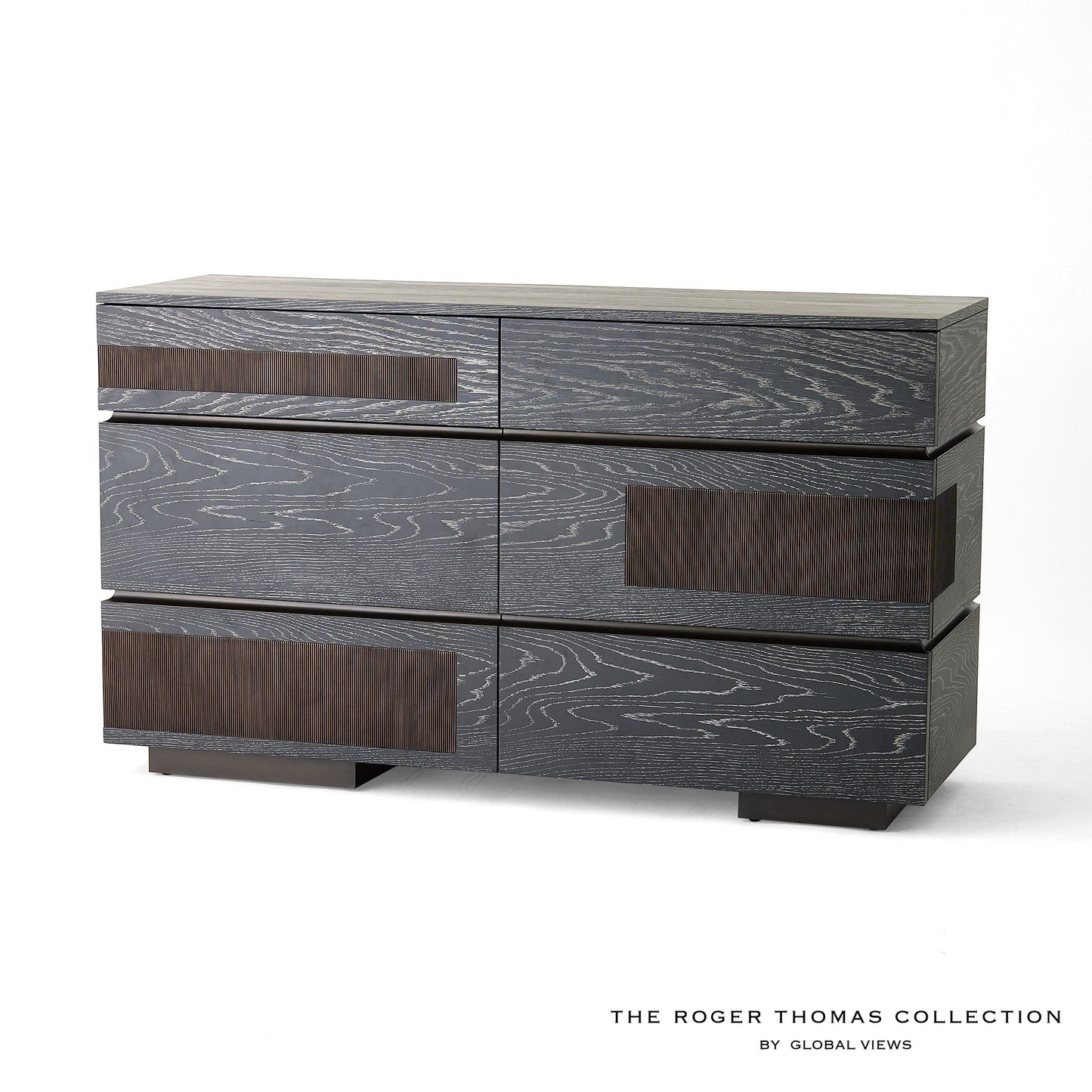 Global Views Black Cerused Oak Brazil Dresser