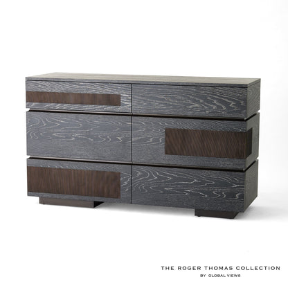 Global Views Black Cerused Oak Brazil Dresser
