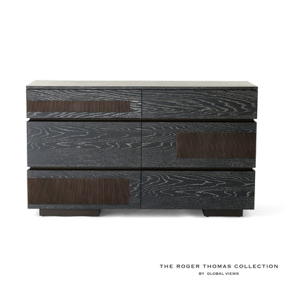 Global Views Black Cerused Oak Brazil Dresser