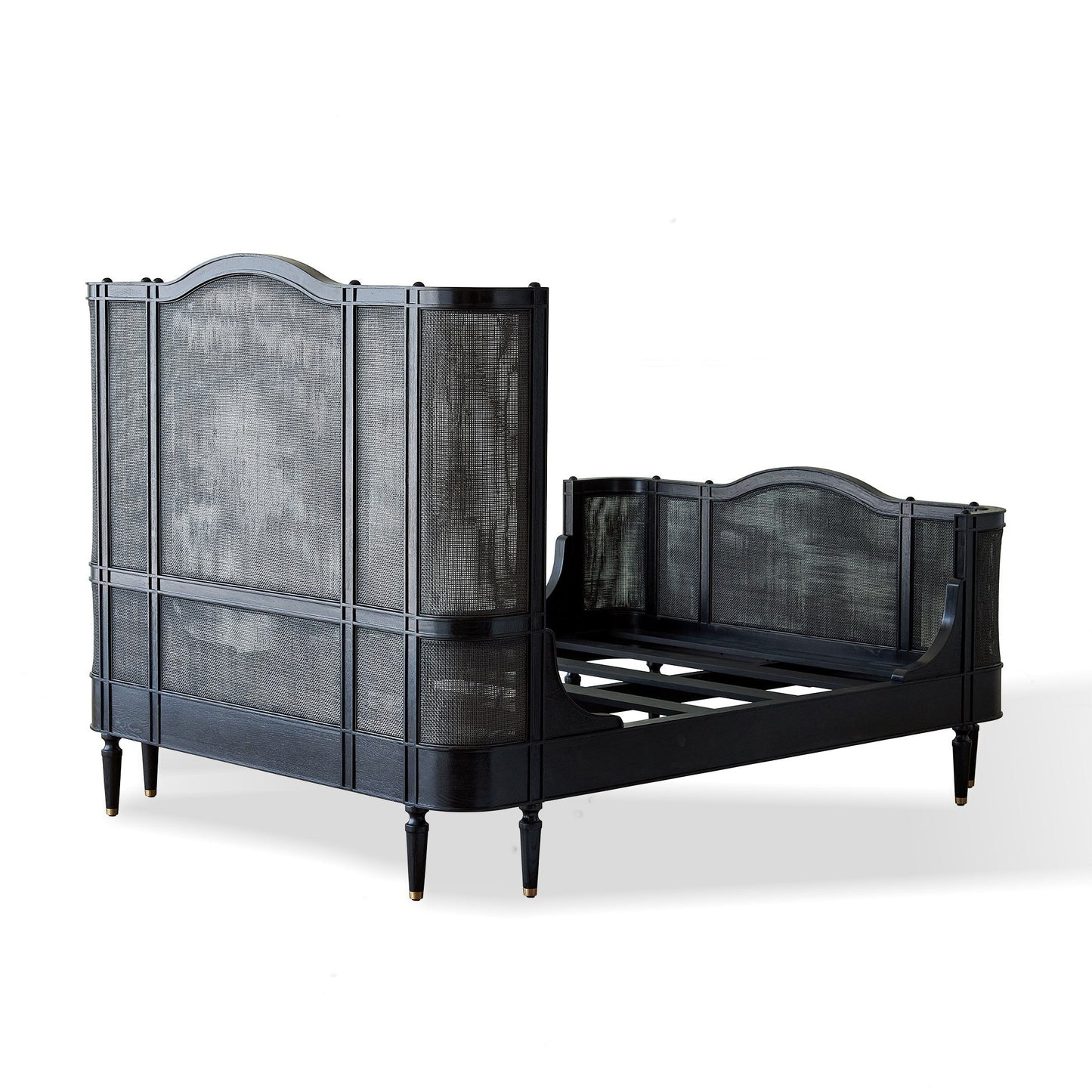 Global Views Blackened Josephine Oak Bed