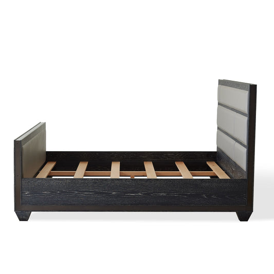 Global Views Bed Black Cerused Oak Brazil Bed