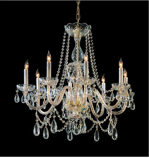 Eight-Light Crystal Chandelier