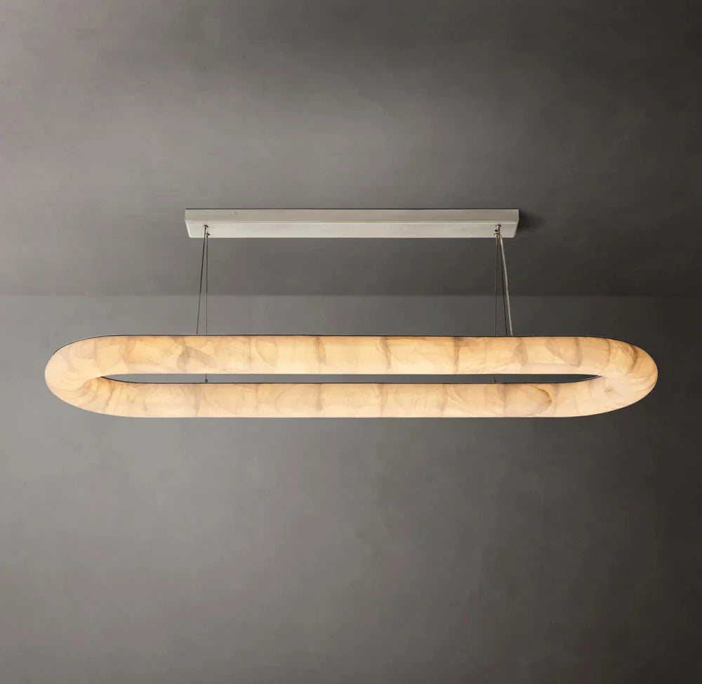 Rivages Smooth Oval Chandelier 74"