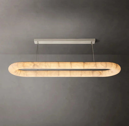 Rivages Smooth Oval Chandelier 74"