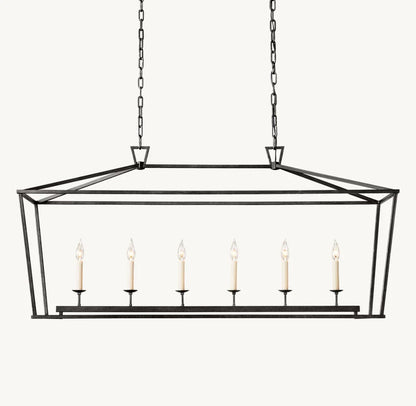 19th C. English Openwork Rectangular Chandelier 54"