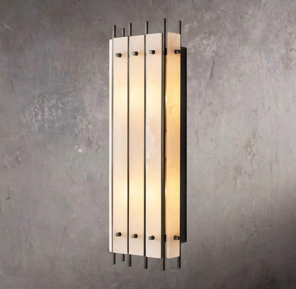 San Marcos Alabaster Grand Rectangular Wall Sconce