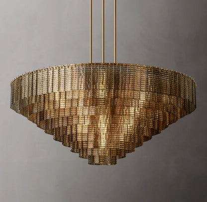 Sirene Smoke Glass Round Chandelier 65"