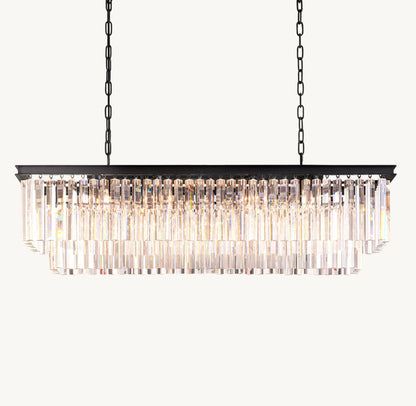 1920s Odeon Rectangular Chandelier 49"