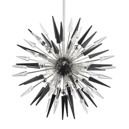 Sparta 12-Light Chandelier in Polished Nickel 32L x 32W x 32H