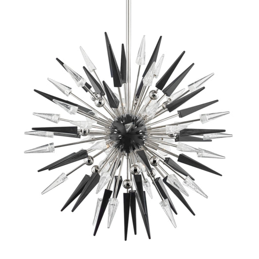 Sparta 12-Light Chandelier in Polished Nickel 32L x 32W x 32H