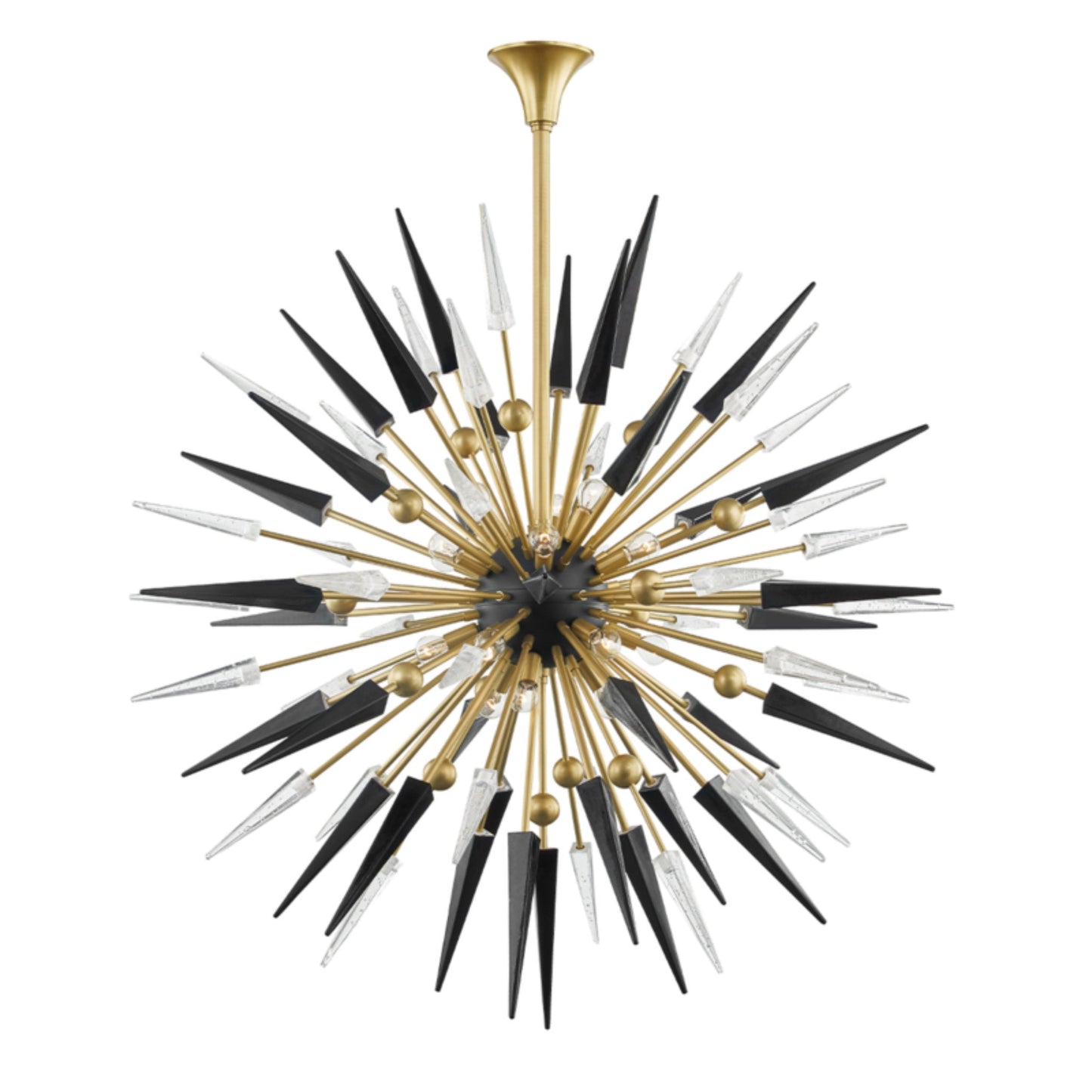 Sparta 18-Light Chandelier in Aged Brass 48L x 48W x 48H