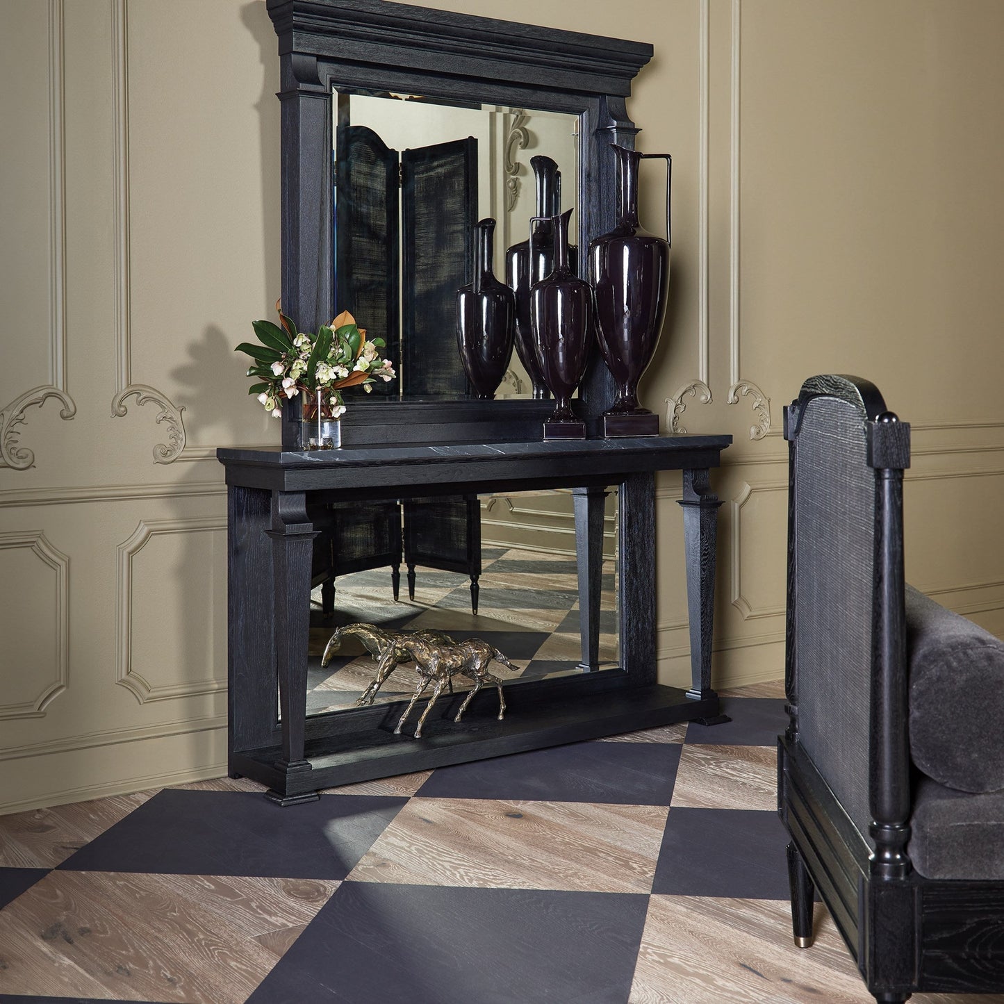 Global Views Blackened Oak Josephine Daybed