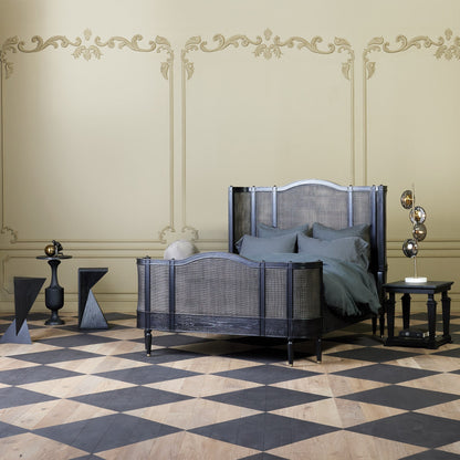 Global Views Blackened Josephine Oak Bed