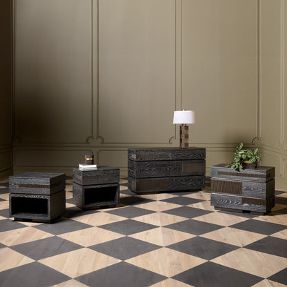 Global Views Black Cerused Oak Brazil Dresser