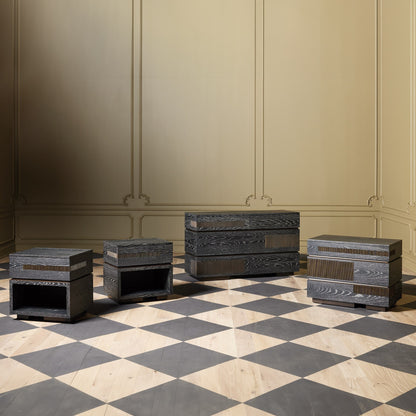 Global Views Black Cerused Oak Brazil Dresser