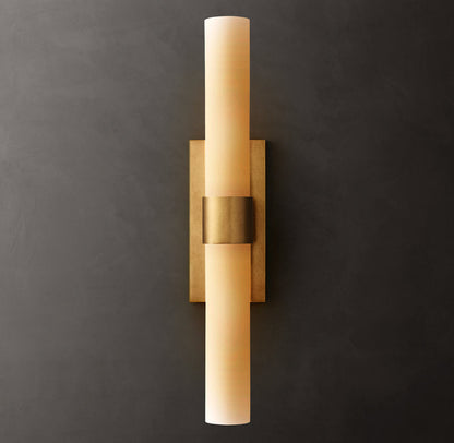 Ravelles Opal Milk Glass Linear Wall Sconce