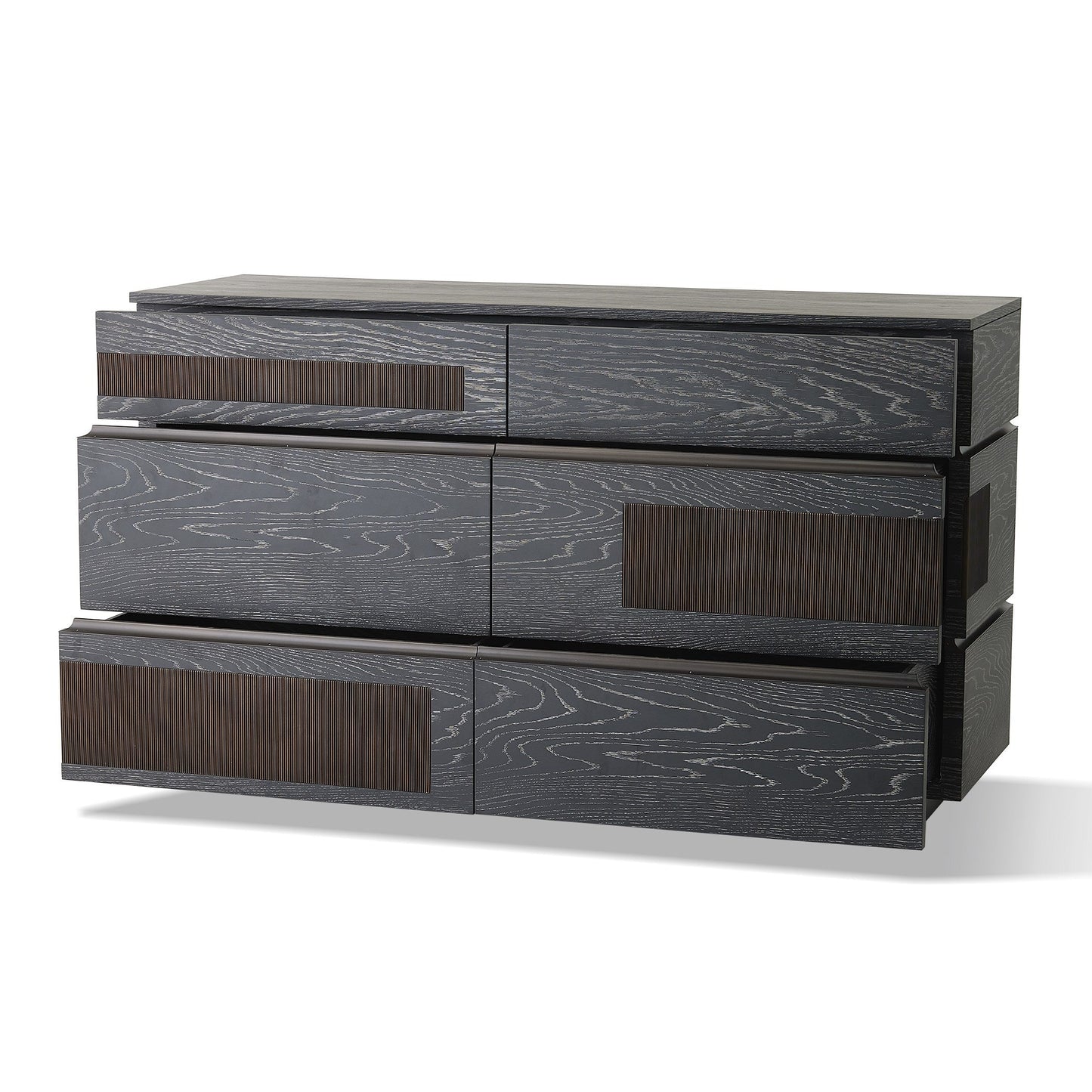 Global Views Black Cerused Oak Brazil Dresser