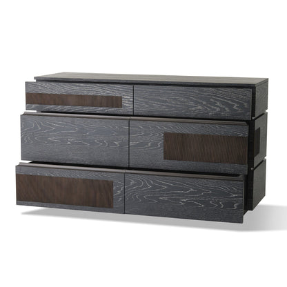 Global Views Black Cerused Oak Brazil Dresser