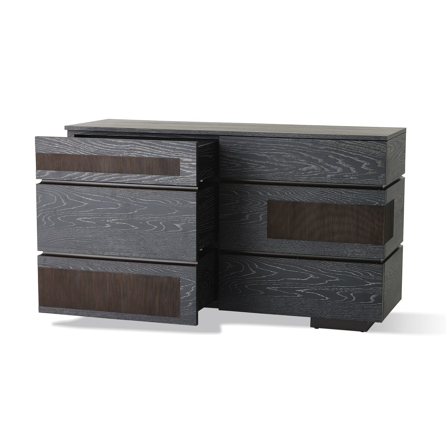 Global Views Black Cerused Oak Brazil Dresser