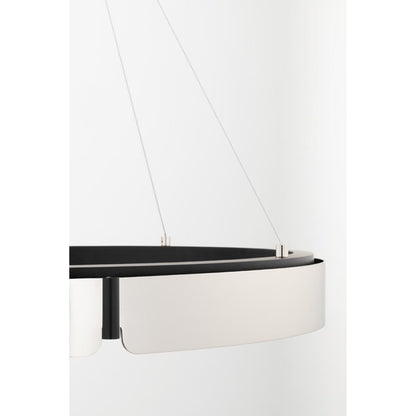 Tribeca 0-Light Chandelier in Burnished Nickel/Black Combo 32.75L x 32.75W x 5H