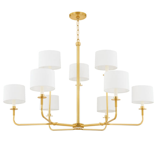 Paramus 8-Light Chandelier in Aged Brass 48L x 48W x 29.5H