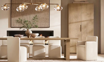 Cabrette Transparent Glass Mobile Linear Chandelier
