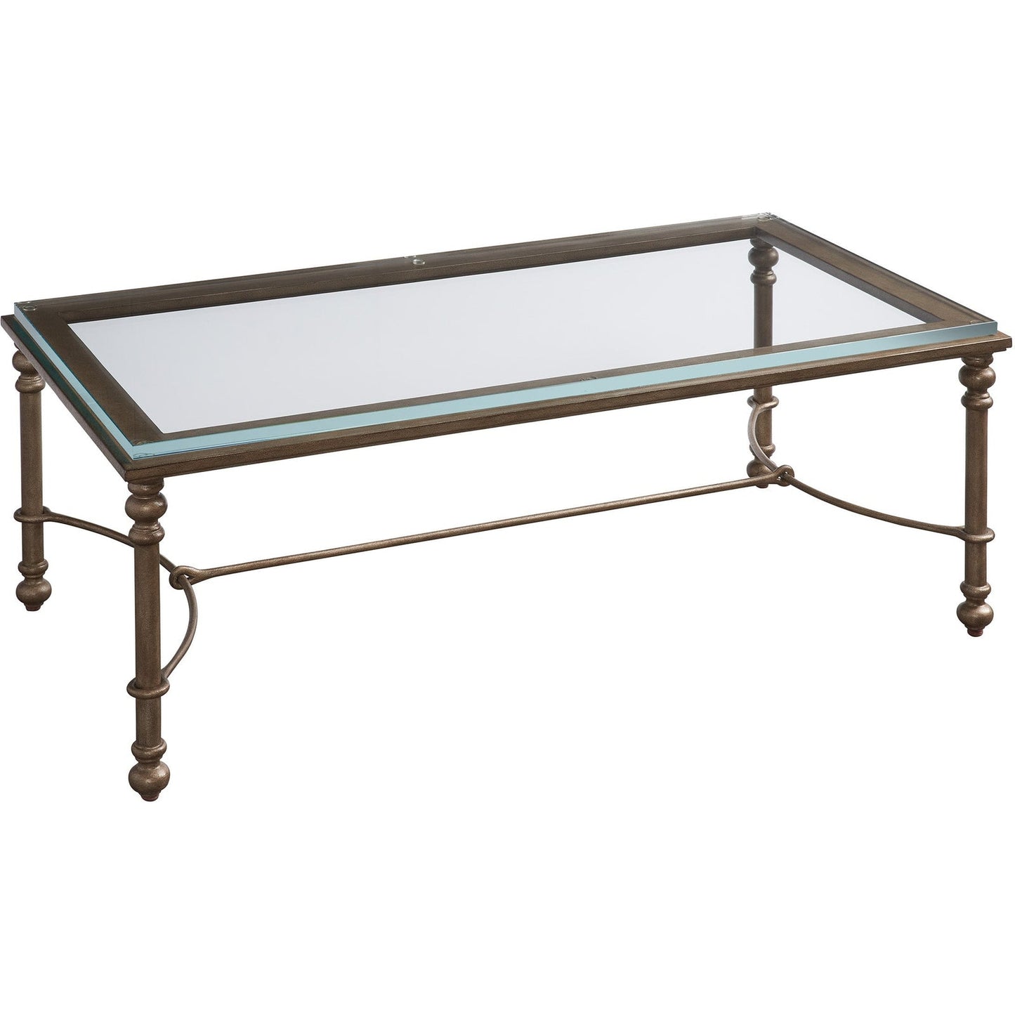 Barclay Butera Laguna Bluff Metal And Glass Cocktail Table