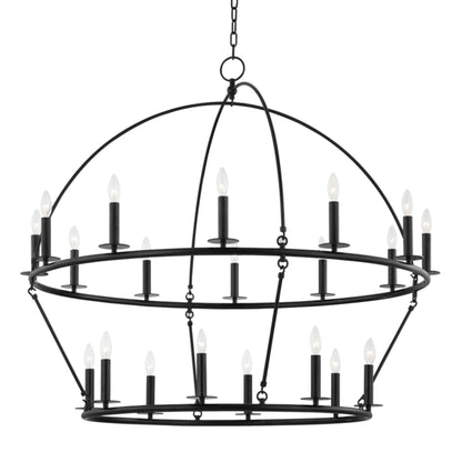 Howell 20-Light Chandelier in Aged Iron 47L x 47W x 42.25H