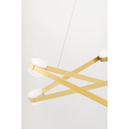 Orbit 12-Light Chandelier in Aged Brass 56.125L x 56.125W x 16.825H