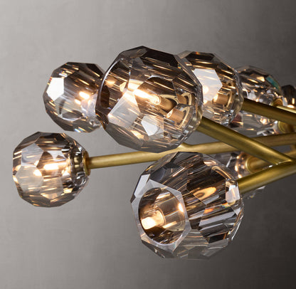 Boule De Cristal Smoke Glass Round Chandelier 72"