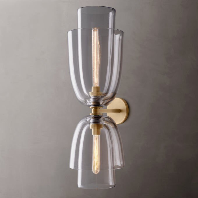 Bloms Transparent Glass Dome Grand Wall Sconce
