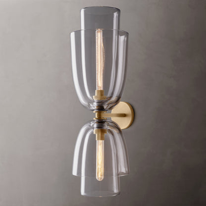 Bloms Transparent Glass Dome Grand Wall Sconce