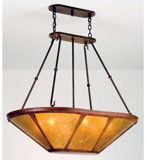 6 Light Pendant with Handmade Shade