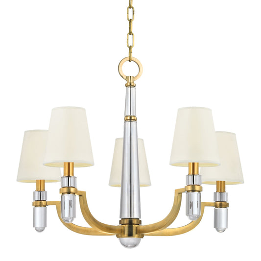 Dayton 5-Light Chandelier in Aged Brass 25L x 25W x 20.5H