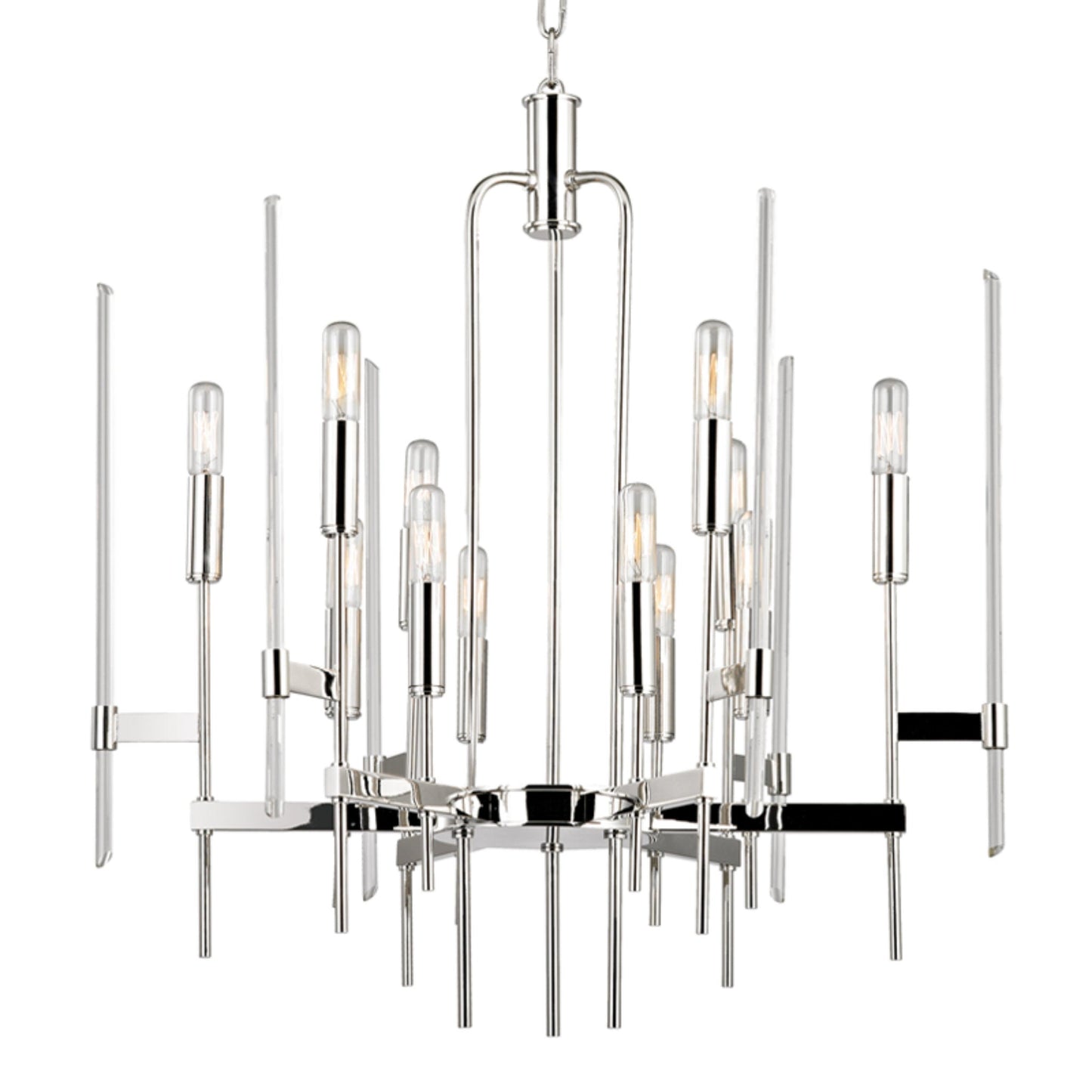 Bari 12-Light Chandelier in Polished Nickel 24L x 24W x 26.5H