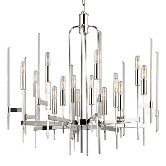 Bari 16-Light Chandelier in Polished Nickel 30L x 30W x 29H