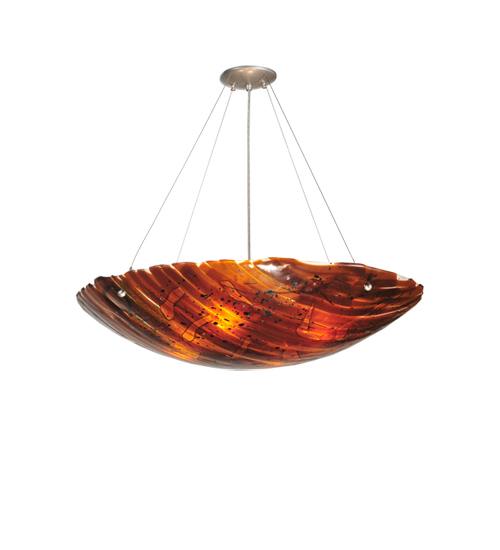 4 Light 29" Wide Pendant with Handmade Shade