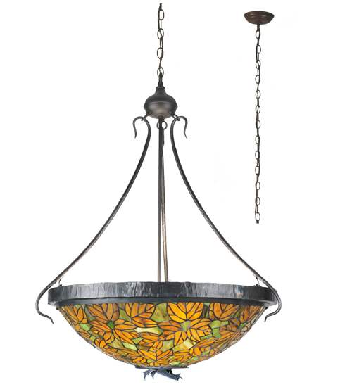 4 Light 30" Wide Pendant with Handmade Shade