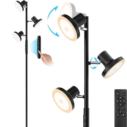 Adjustable LED Floor Lamp Rotatable with Remote for Living Room, Bedroom & Study