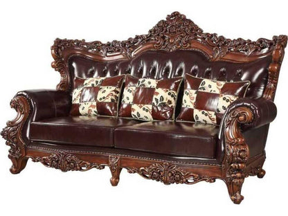 Forsythia Brown Leather Sofa