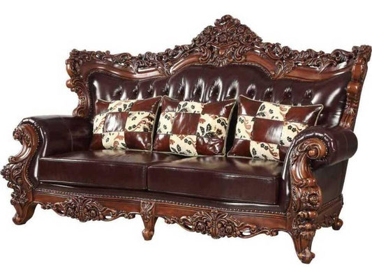 Forsythia Brown Leather Sofa